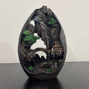 Landscape Backflow Incense Burner holder Home Art Sculpture